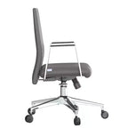 Moderne leren bureaustoel - draaibaar en kantelbaar ergonomisch bureauchair met ijzeren frame - thuiskantoor