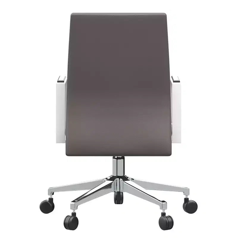Modern Leather Office Chair - Swivel & Tilt Ergonomic Desk Chair with Iron Frame - Home Office