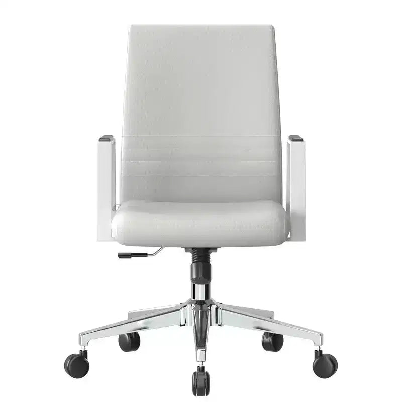 Modern Leather Office Chair - Swivel & Tilt Ergonomic Desk Chair with Iron Frame - Home Office