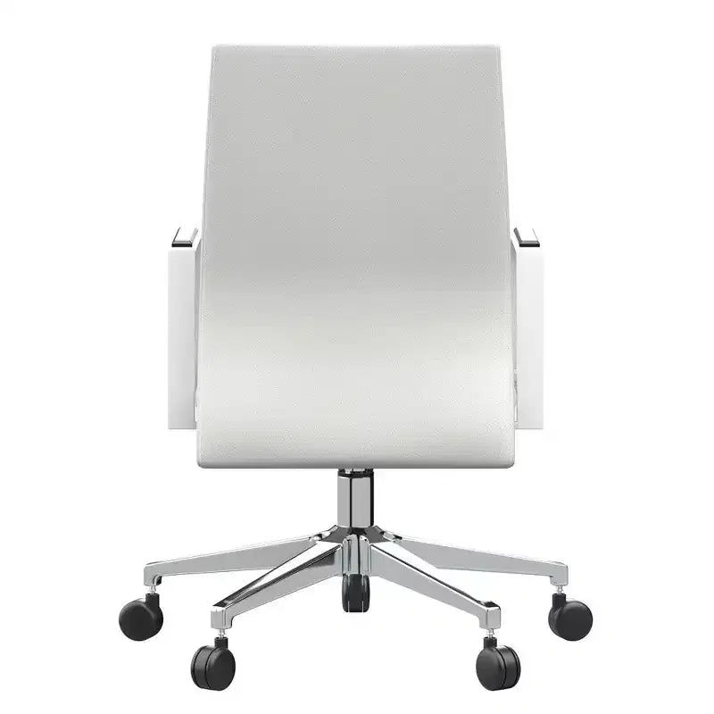 Modern Leather Office Chair - Swivel & Tilt Ergonomic Desk Chair with Iron Frame - Home Office