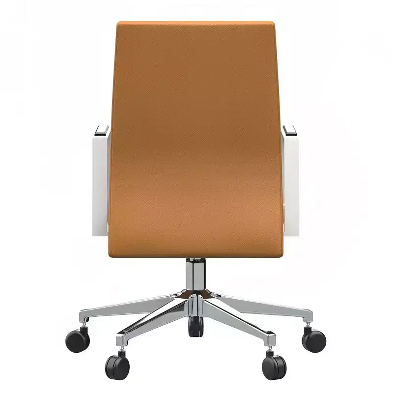 Modern Leather Office Chair - Swivel & Tilt Ergonomic Desk Chair with Iron Frame - Home Office