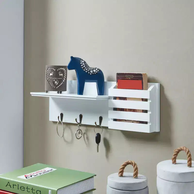 18 Utility Shelf with Pocket and Hanging Hooks - Danya B.