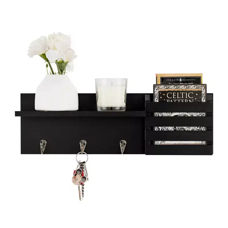 18 Utility Shelf with Pocket and Hanging Hooks - Danya B.