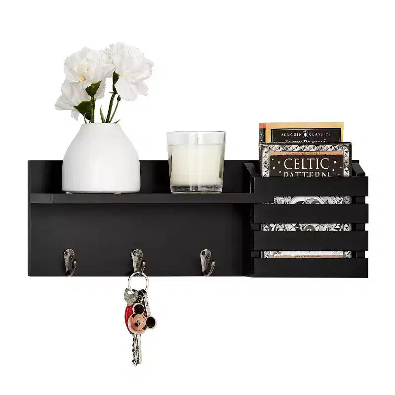 18 Utility Shelf with Pocket and Hanging Hooks - Danya B.