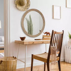 Miroir mural rond Mansell de 28 pouces - All Things Decor