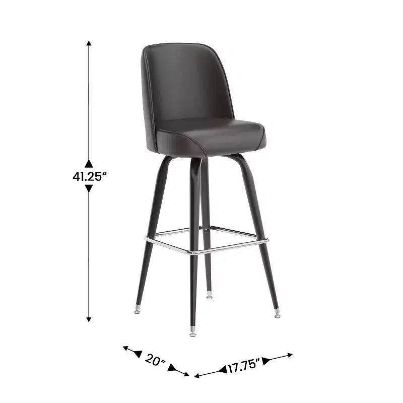 Metal Barstool with Swivel Bucket Seat