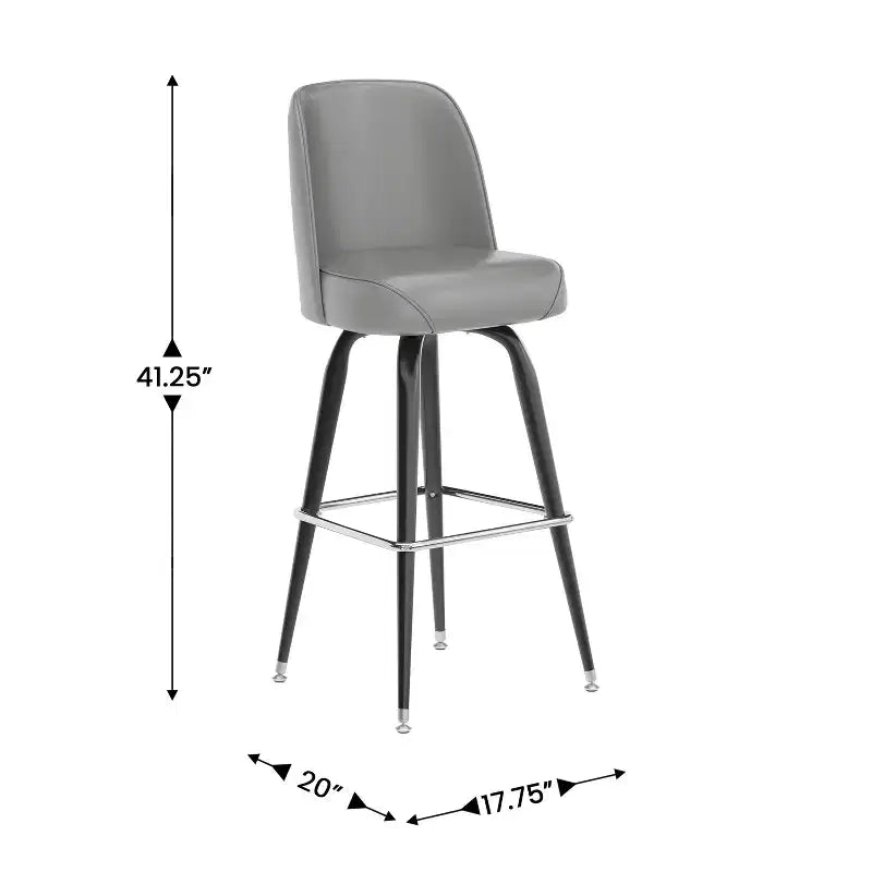 Metal Barstool with Swivel Bucket Seat