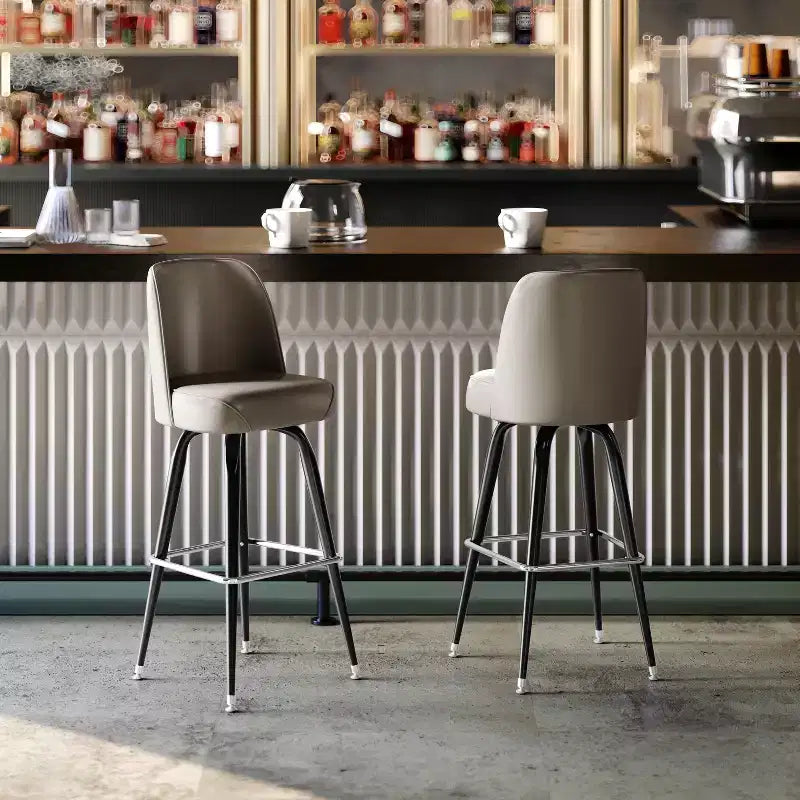 Metal Barstool with Swivel Bucket Seat