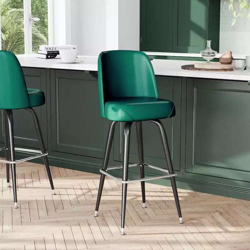 Metal Barstool with Swivel Bucket Seat