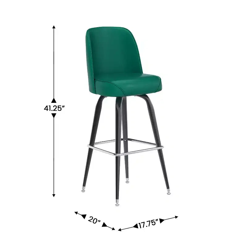 Metal Barstool with Swivel Bucket Seat