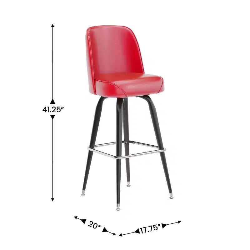 Metal Barstool with Swivel Bucket Seat