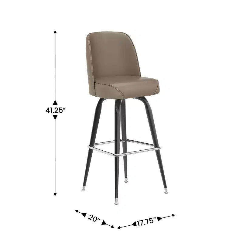 Metal Barstool with Swivel Bucket Seat