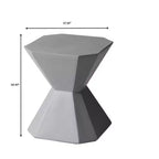Moderní geometrický odkládací stolek - dekorační stolek nebo noční stolek z vláknitého kamene