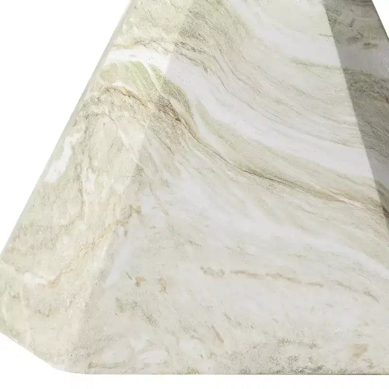 Modern Geometric Side Table - Fiberstone Accent Table or Nightstand
