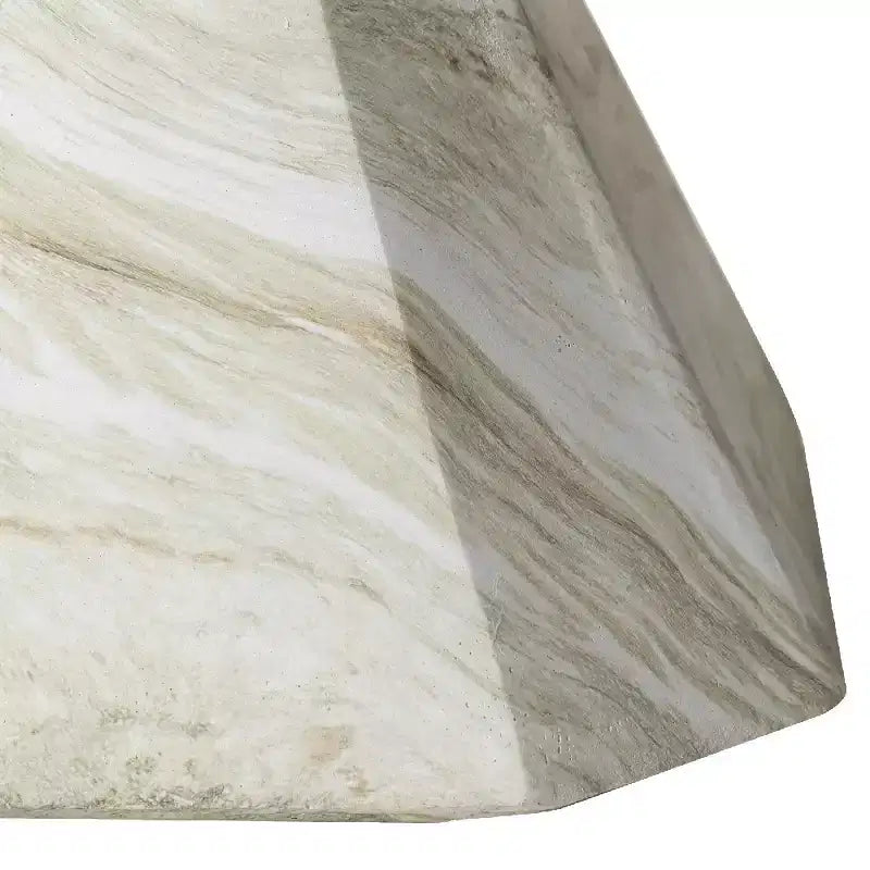 Modern Geometric Side Table - Fiberstone Accent Table or Nightstand