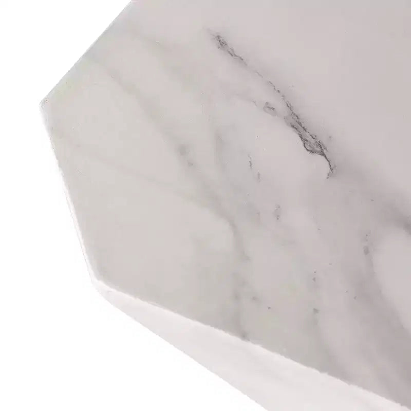 Modern Geometric Side Table - Fiberstone Accent Table or Nightstand