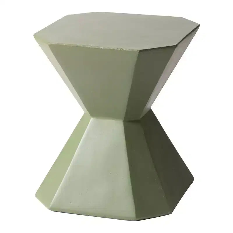 Modern Geometric Side Table - Fiberstone Accent Table or Nightstand