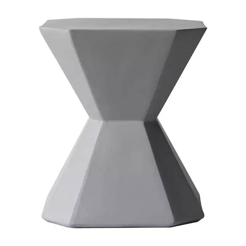 Modern Geometric Side Table - Fiberstone Accent Table or Nightstand