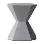 Moderní geometrický odkládací stolek - dekorační stolek nebo noční stolek z vláknitého kamene