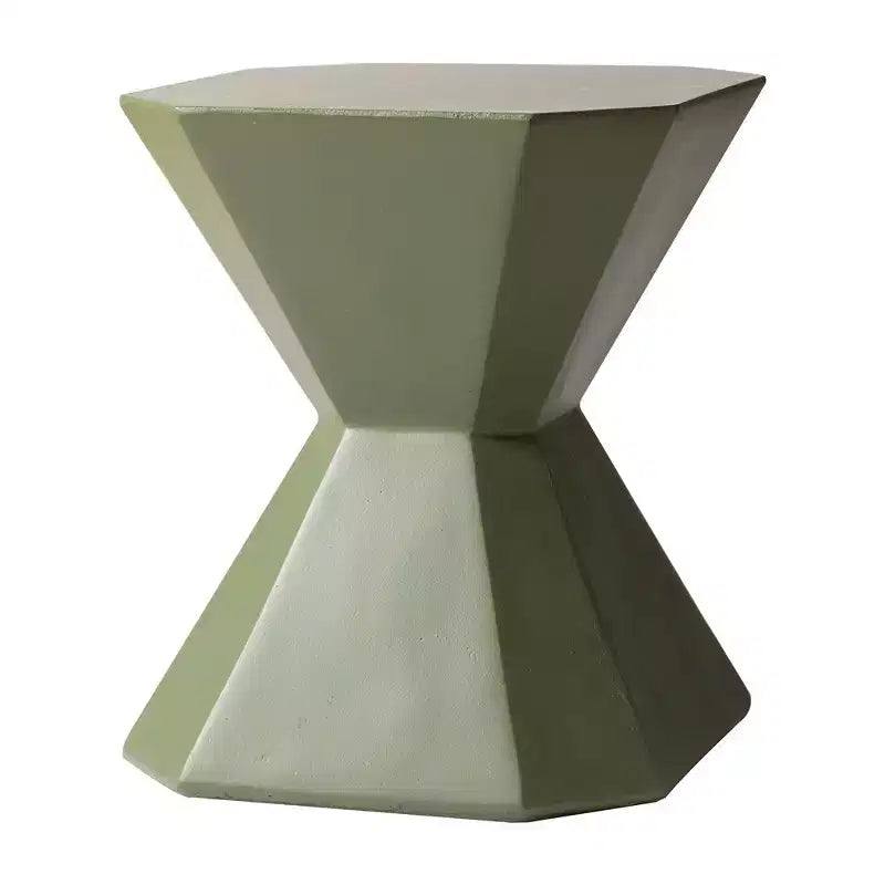 Modern Geometric Side Table - Fiberstone Accent Table or Nightstand