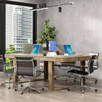 Moderne houten kantoor- en vergadertafel