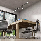 Moderne houten kantoor- en vergadertafel