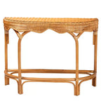 Consolle moderna boho in rattan marrone naturale