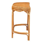 Consolle moderna boho in rattan marrone naturale