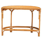 Consolle moderna boho in rattan marrone naturale
