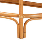 Consolle moderna boho in rattan marrone naturale