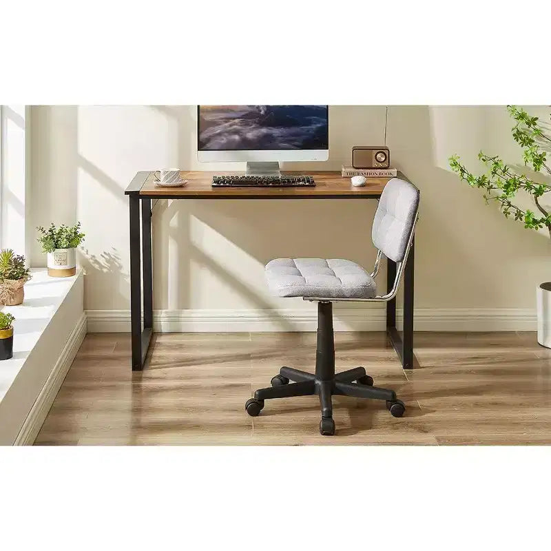 Modern Armless Home Office Chair 360 Degree Rolling Swivel Height Adjustable