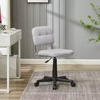 Silla moderna sin reposabrazos para oficina en casa, giratoria 360 grados con ruedas y altura ajustable