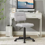 Silla moderna sin reposabrazos para oficina en casa, giratoria 360 grados con ruedas y altura ajustable