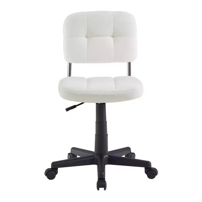 Modern Armless Home Office Chair 360 Degree Rolling Swivel Height Adjustable