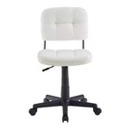 Silla moderna sin reposabrazos para oficina en casa, giratoria 360 grados con ruedas y altura ajustable