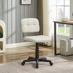 Silla moderna sin reposabrazos para oficina en casa, giratoria 360 grados con ruedas y altura ajustable