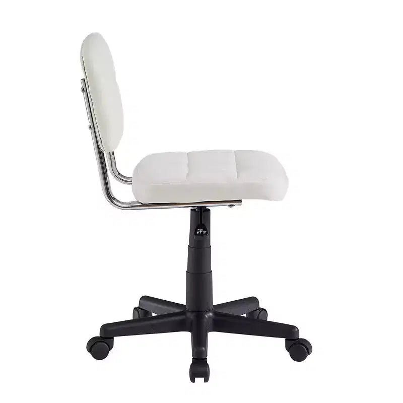 Modern Armless Home Office Chair 360 Degree Rolling Swivel Height Adjustable