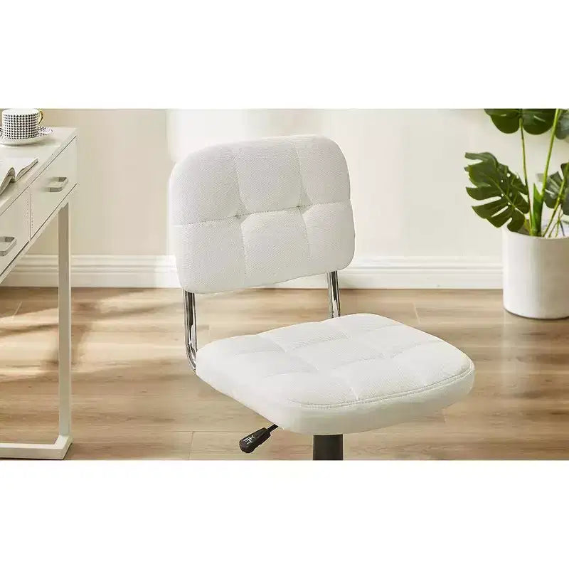 Modern Armless Home Office Chair 360 Degree Rolling Swivel Height Adjustable
