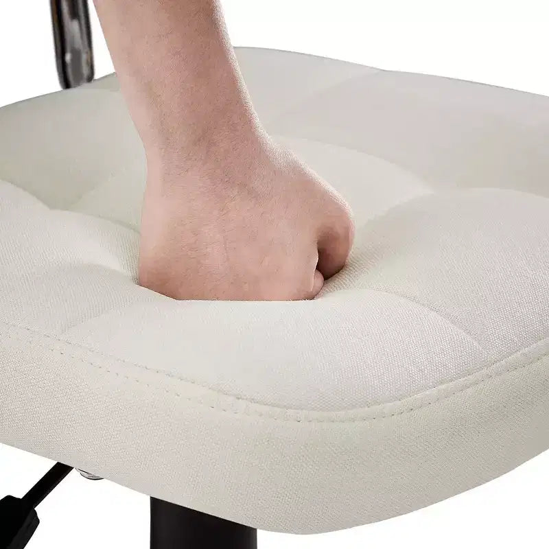 Modern Armless Home Office Chair 360 Degree Rolling Swivel Height Adjustable