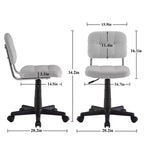 Silla moderna sin reposabrazos para oficina en casa, giratoria 360 grados con ruedas y altura ajustable