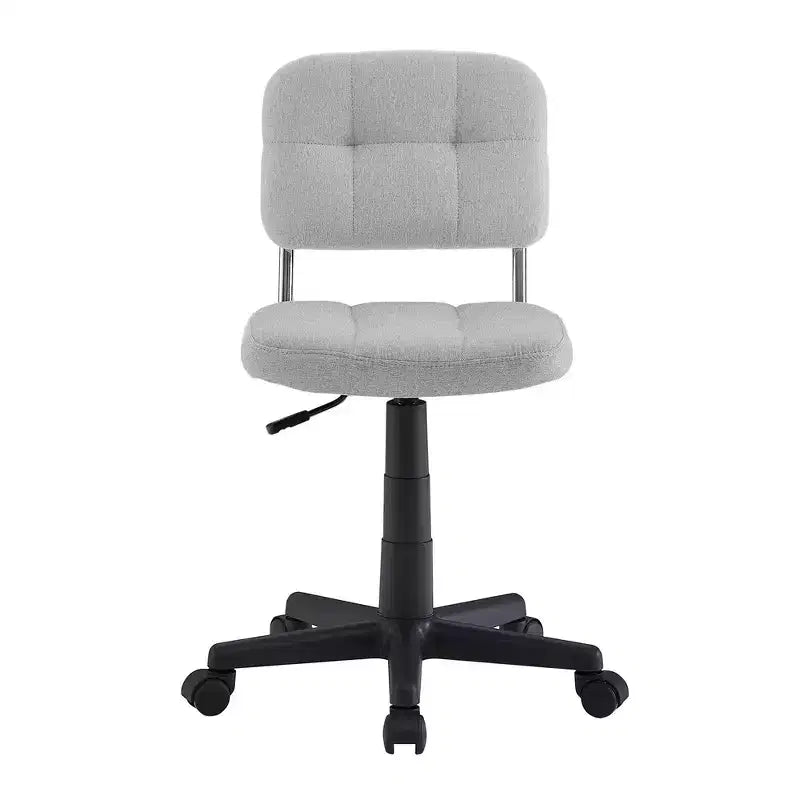 Modern Armless Home Office Chair 360 Degree Rolling Swivel Height Adjustable