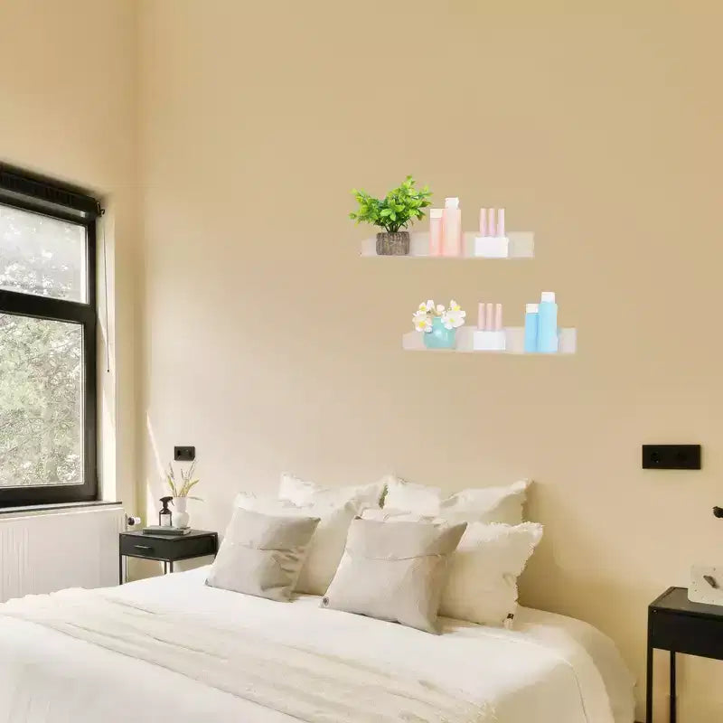 Acrylic Waterproof Bathroom Floating Shelf 15 x 4 x 2 Inch